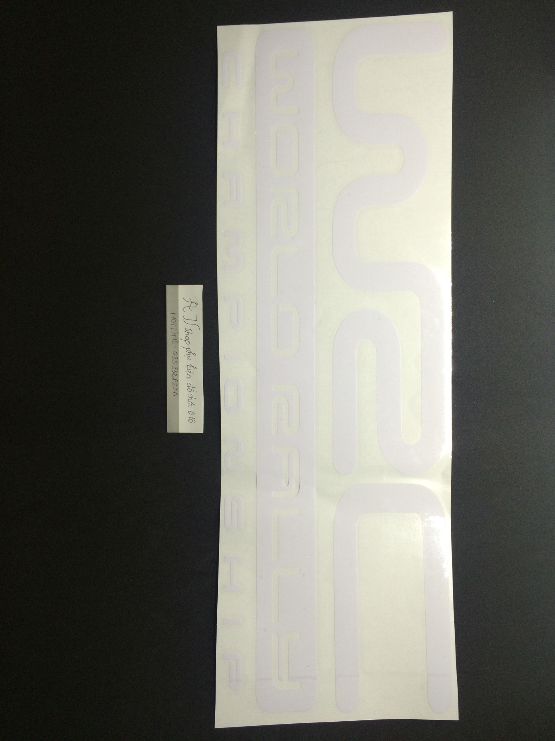 1 bộ 2 chiếc decal WRC CHAMPIONSHIP 45 X 20 màu đen