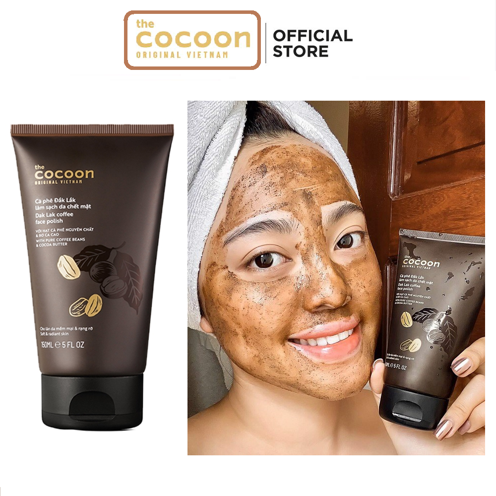 [HÀNG CÔNG TY] Cà phê Đắk Lắk làm sạch da MẶT chết mặt cocoon 150ml (Dak Lak coffee face polish)