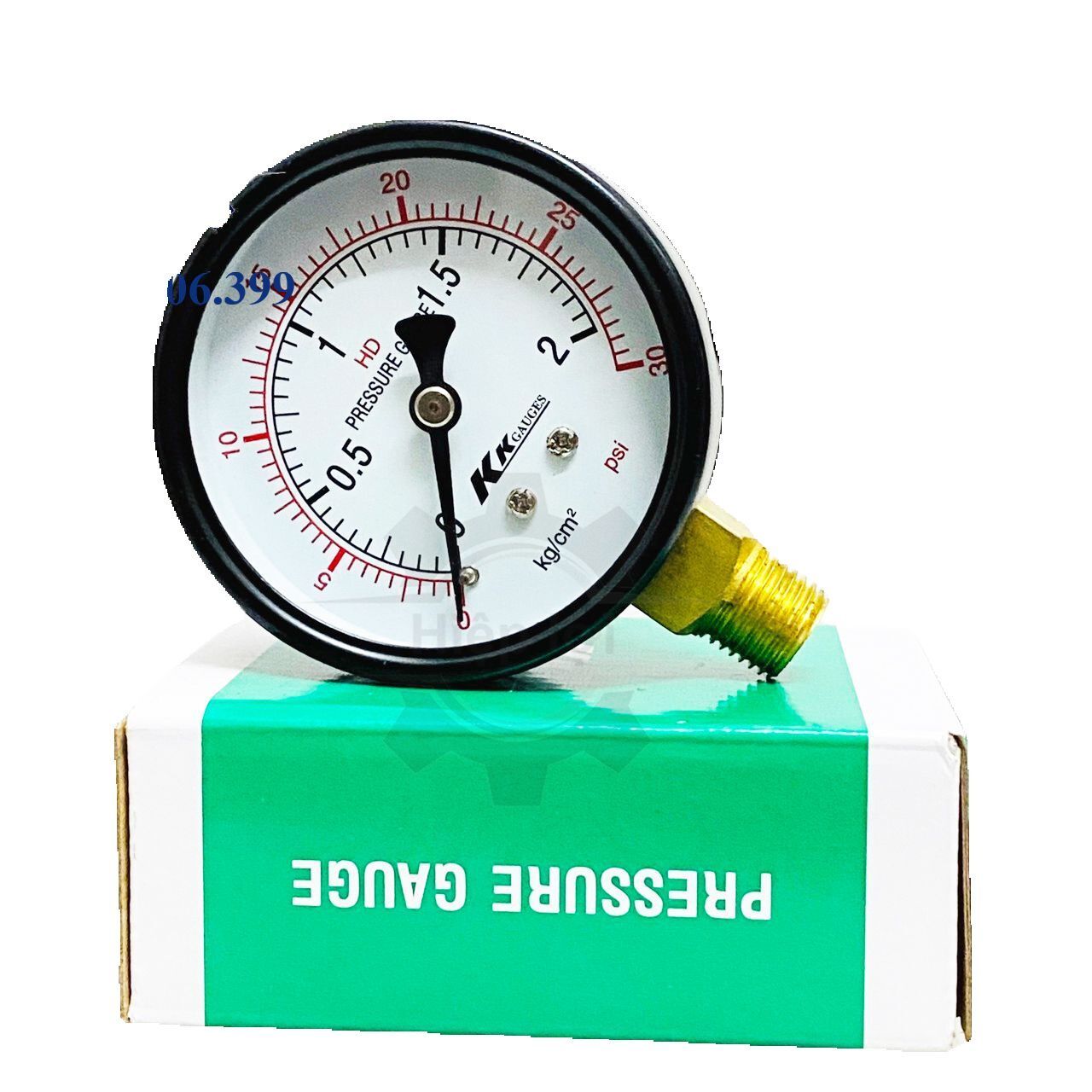Đồng Hồ Áp Suất KKgauges Không Dầu - Chân Đứng, Hiển Thị Rõ, Độ Chính Xác Cao
