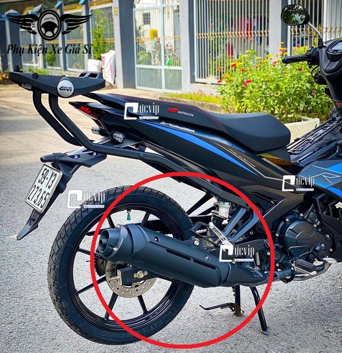 Ốp che pô + chụp đích pô gắn exciter 150 new ms4227