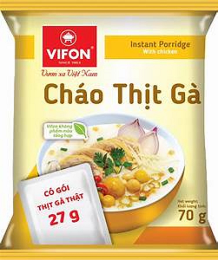 Combo 10 gói cháo thịt gà Vifon 70g