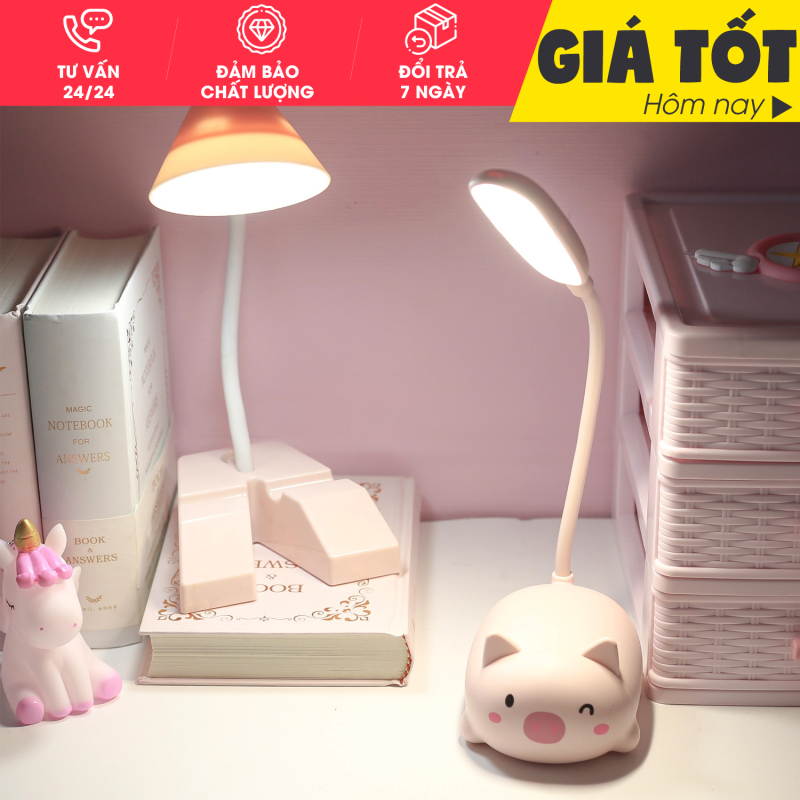 Đèn học để bàn chống cận-đèn học mini-Đèn bàn học bài hình mèo dễ thương