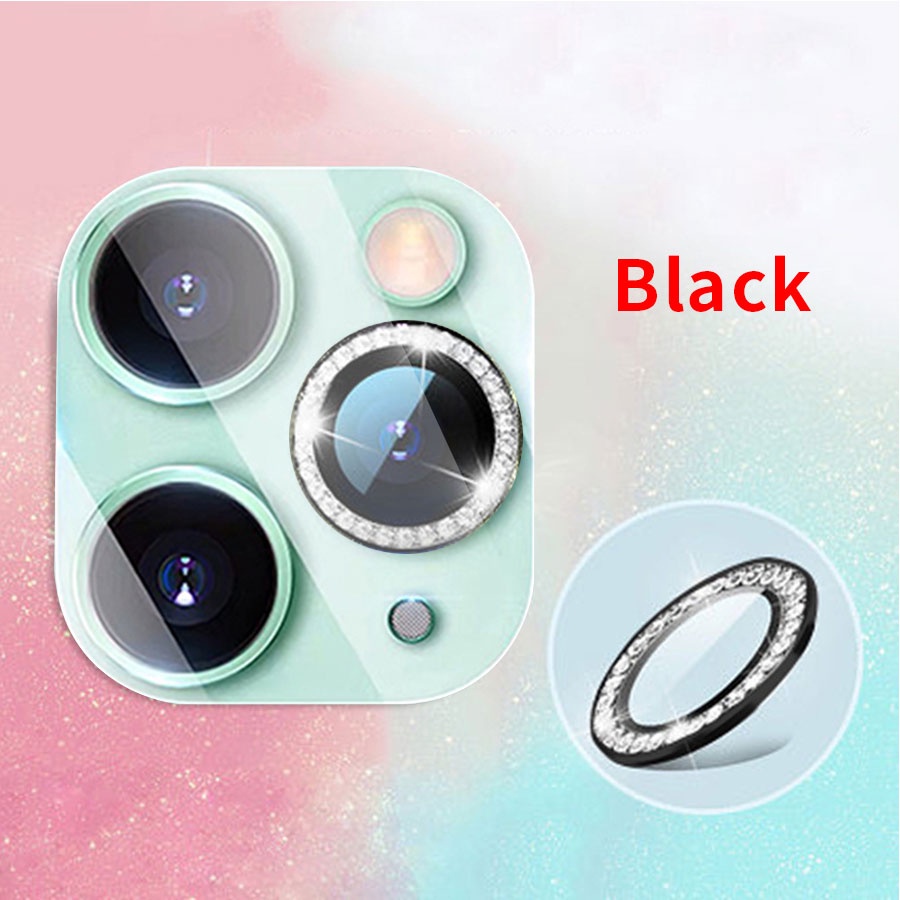Dán bảo vệ từng mắt camera đính kim cương chống xước chống lóa ip 11 12 13, ip 11 pro max 12 pro max 13 14 pro max