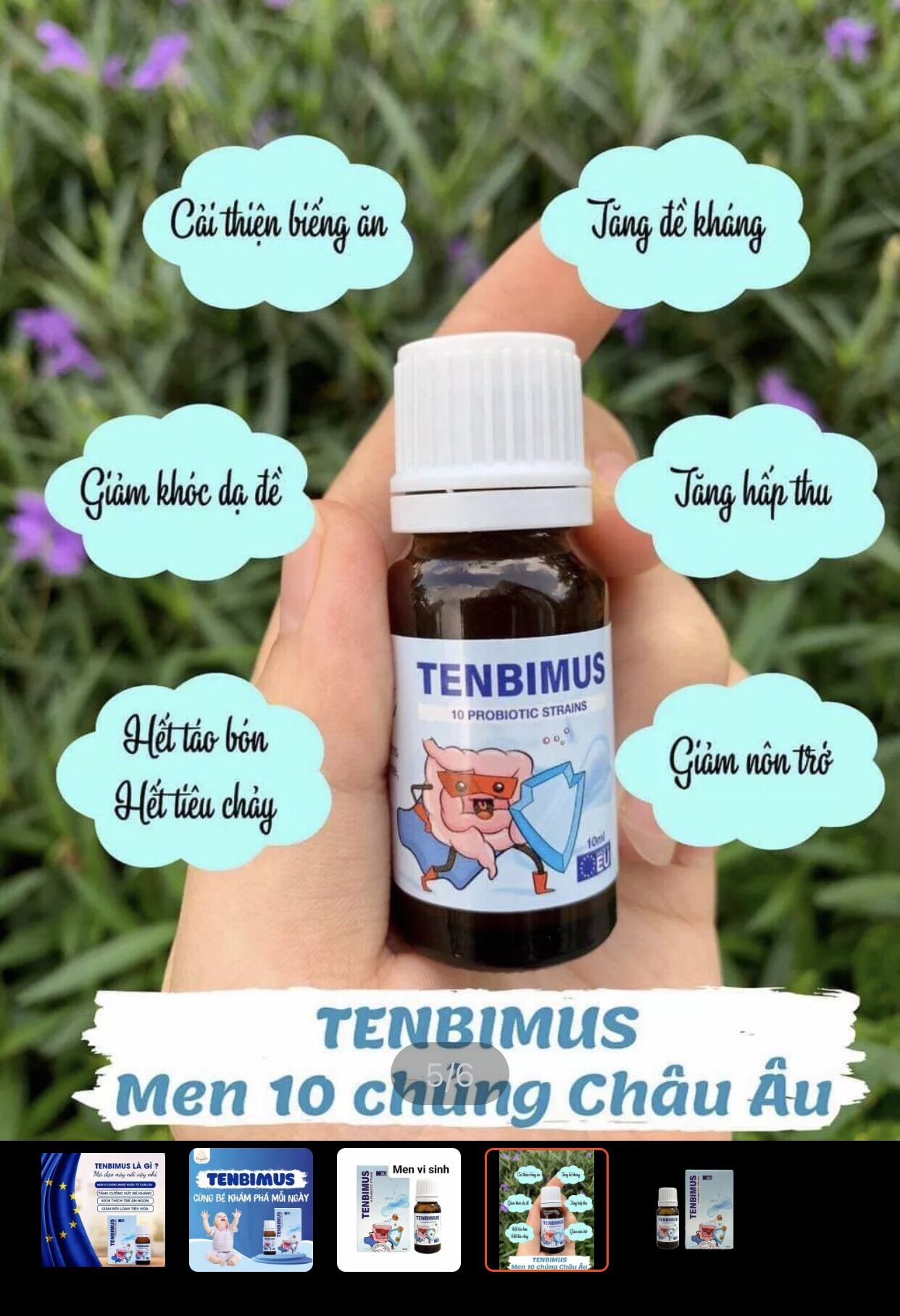 [Hoàn Tiền 6%] (+ QUÀ TẶNG CHO BÉ) Men vi sinh 10 chủng TENBIMUS