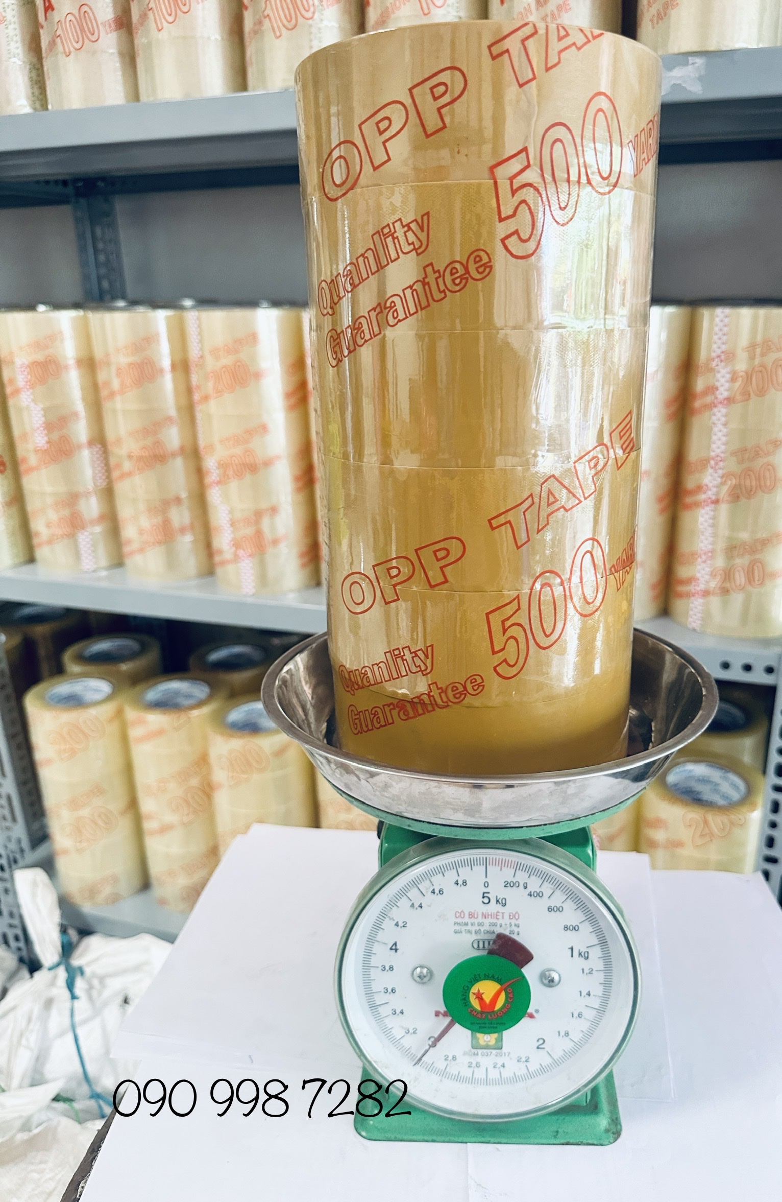 Băng keo trong đục 3kg 500y