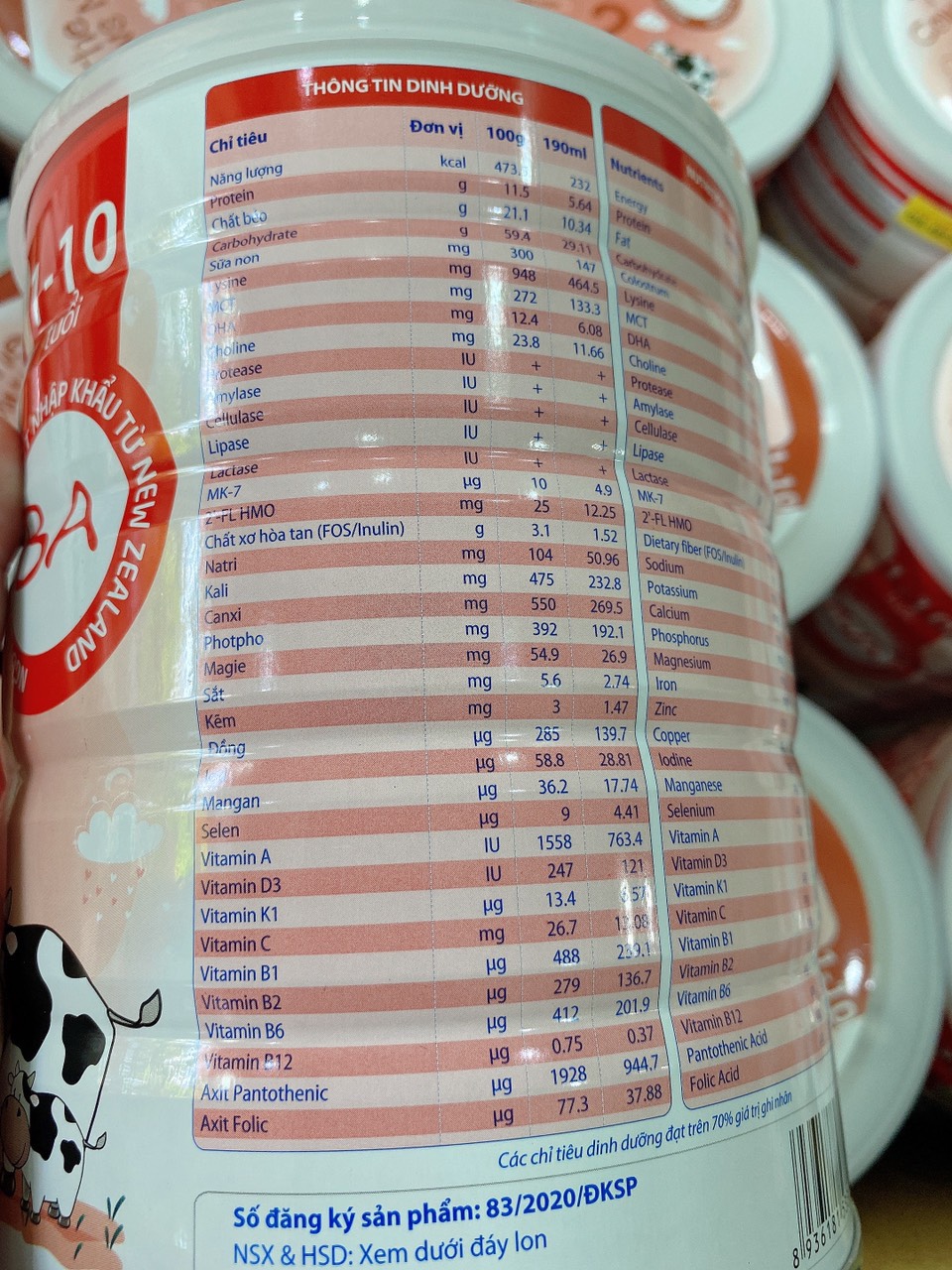 [HCM]Sữa The Cows Mug số 2 (1 - 10 tuổi) Giúp bé phát triển toàn diện