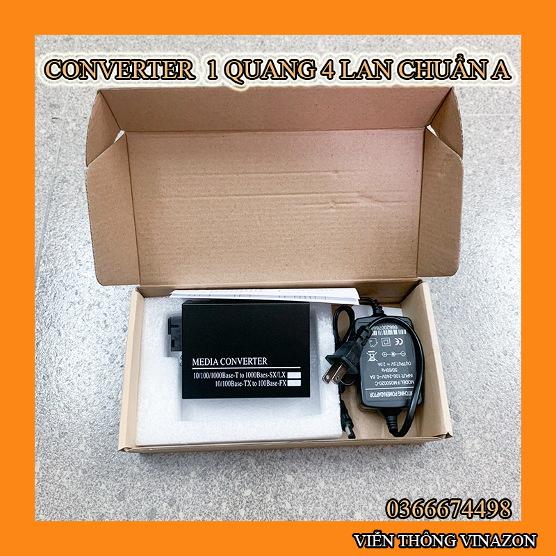Converter quang 1 quang 4 lan A + 3100B