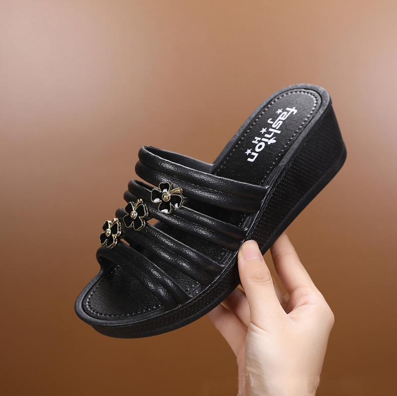 Dép nữ đen đế 5 phân