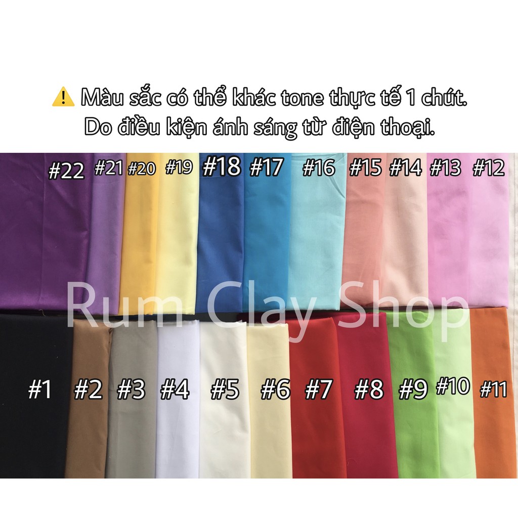 Vải Twill Trơn Nhiều Màu dành cho doll, Obitsu
