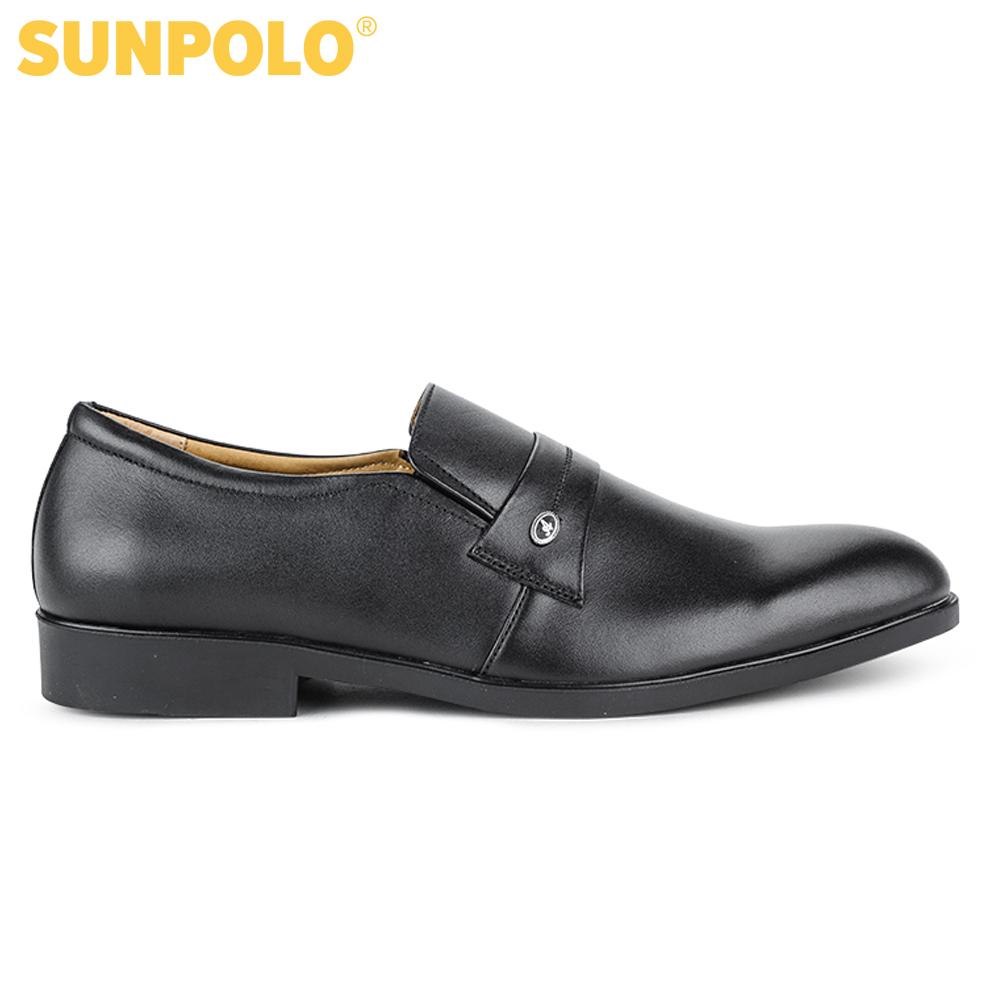 Giày Tây Nam Da Bò Công Sở SUNPOLO SUKT0531DN (Đen, Nâu)