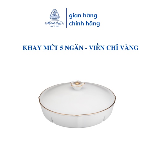 Khay Mứt Sứ Cao Cấp Minh Long 5 ngăn