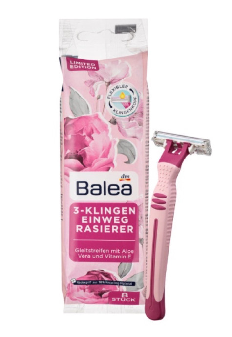 [Mẫu mới] Dao cạo 3 lưỡi Balea Limited Edition - Túi 8 cái