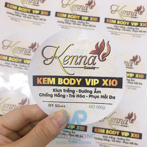 In tem dán sản phẩm, In decal giấy, decal nhựa đẹp