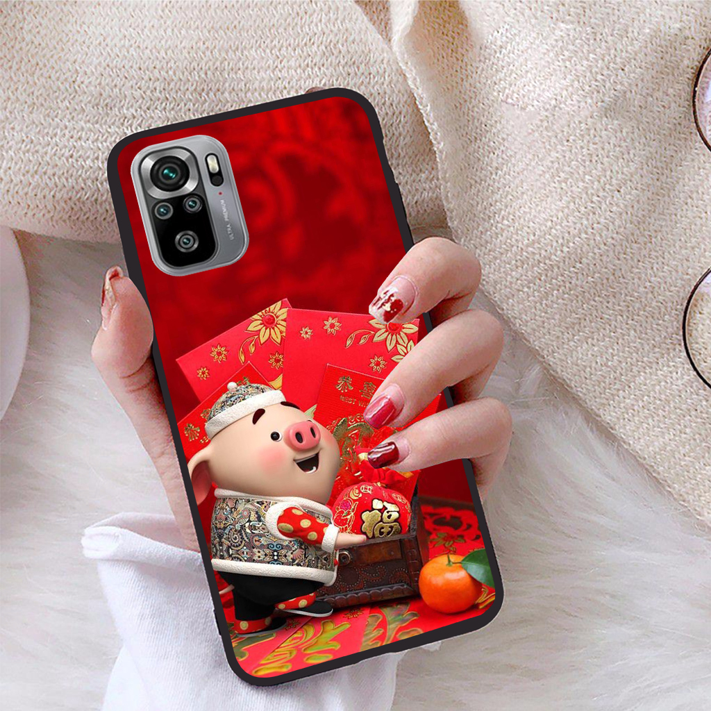 Ốp lưng Xiaomi Redmi Note 10S viền dẻo TPU BST Pig Cute