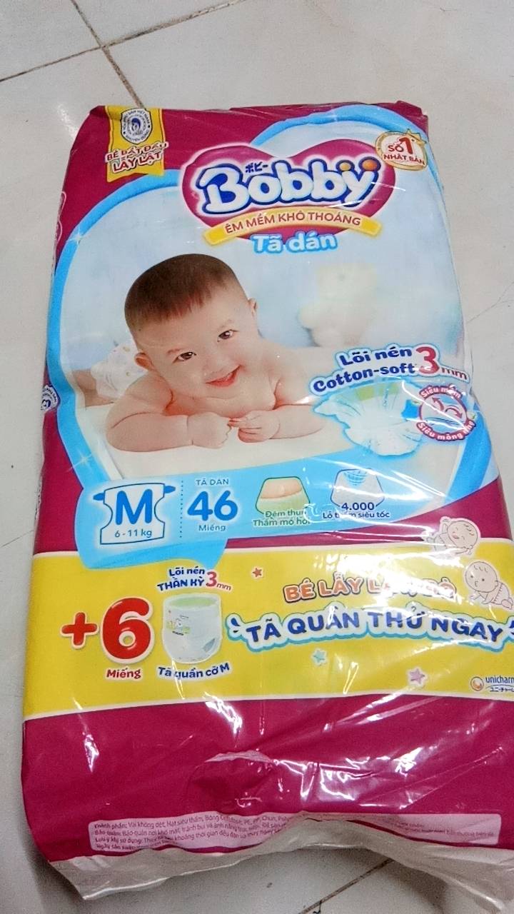 Tã dán Bobby xs70+4/s54/m46