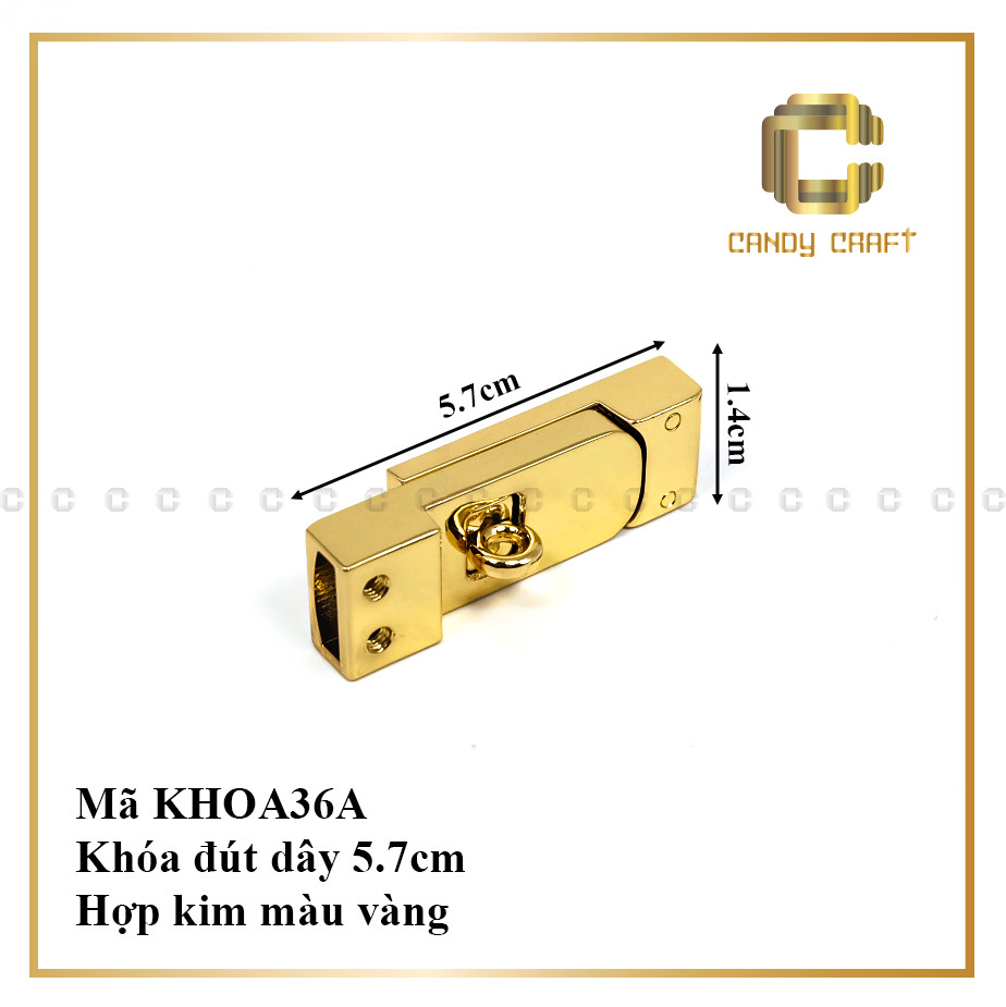 [HCM]Khóa vặn chữ nhật - phụ kiện làm túi xách