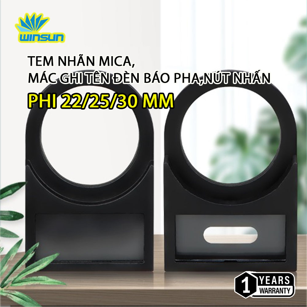 Tem nhãn mica, Mác ghi tên đèn báo pha, nút nhấn
