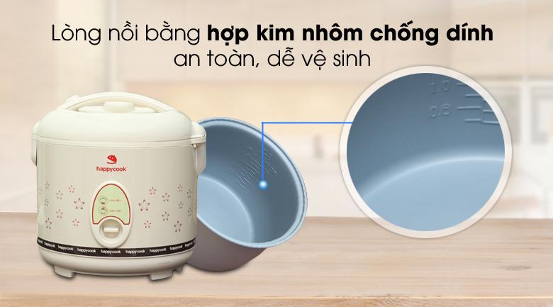 Nồi cơm điện HappyCook HC-180 1.8 lít (Trắng)