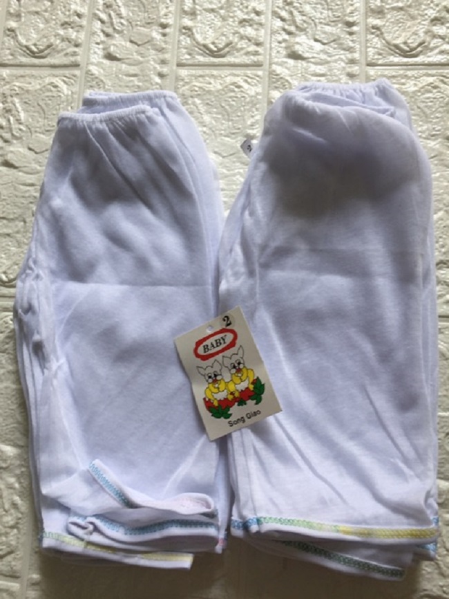 [HCM]10 quần dài trắng mỏng cho bé sơ sinh đến 18 tháng
