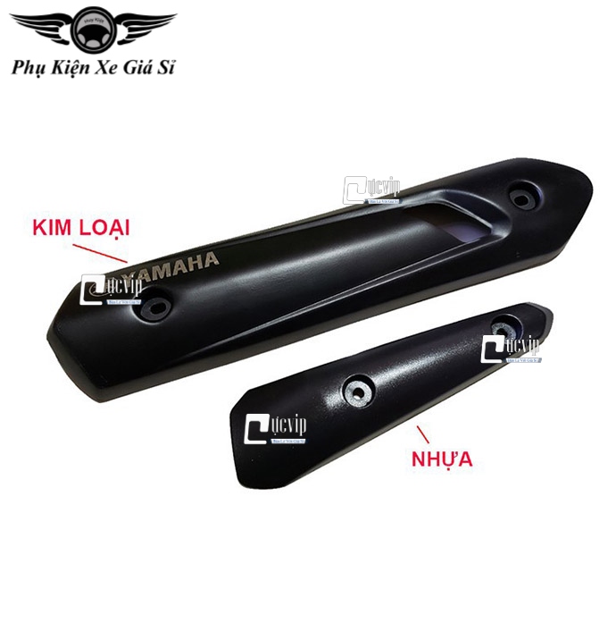 Ốp Pô Sirius Spark Thép Sơn Tỉnh Điện Đen (Tặng Kèm Che Cổ Pô Nhựa Đen) MS2361