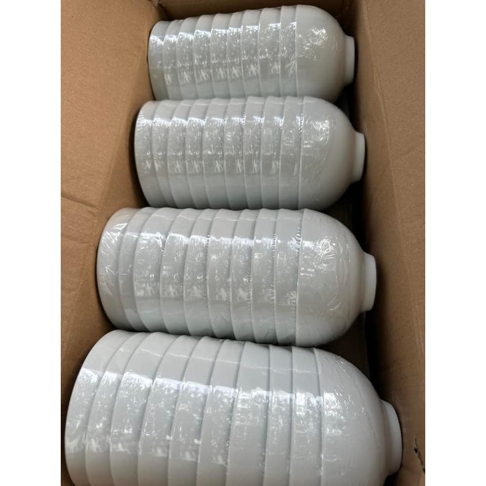 Set 10 Chén Bát Ăn Cơm Sứ Trắng Trơn Hàng Dày