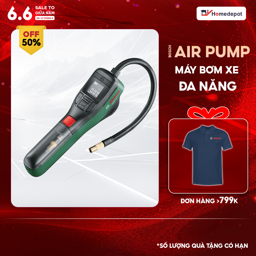 Máy bơm cầm tay đa năng bosch air pump