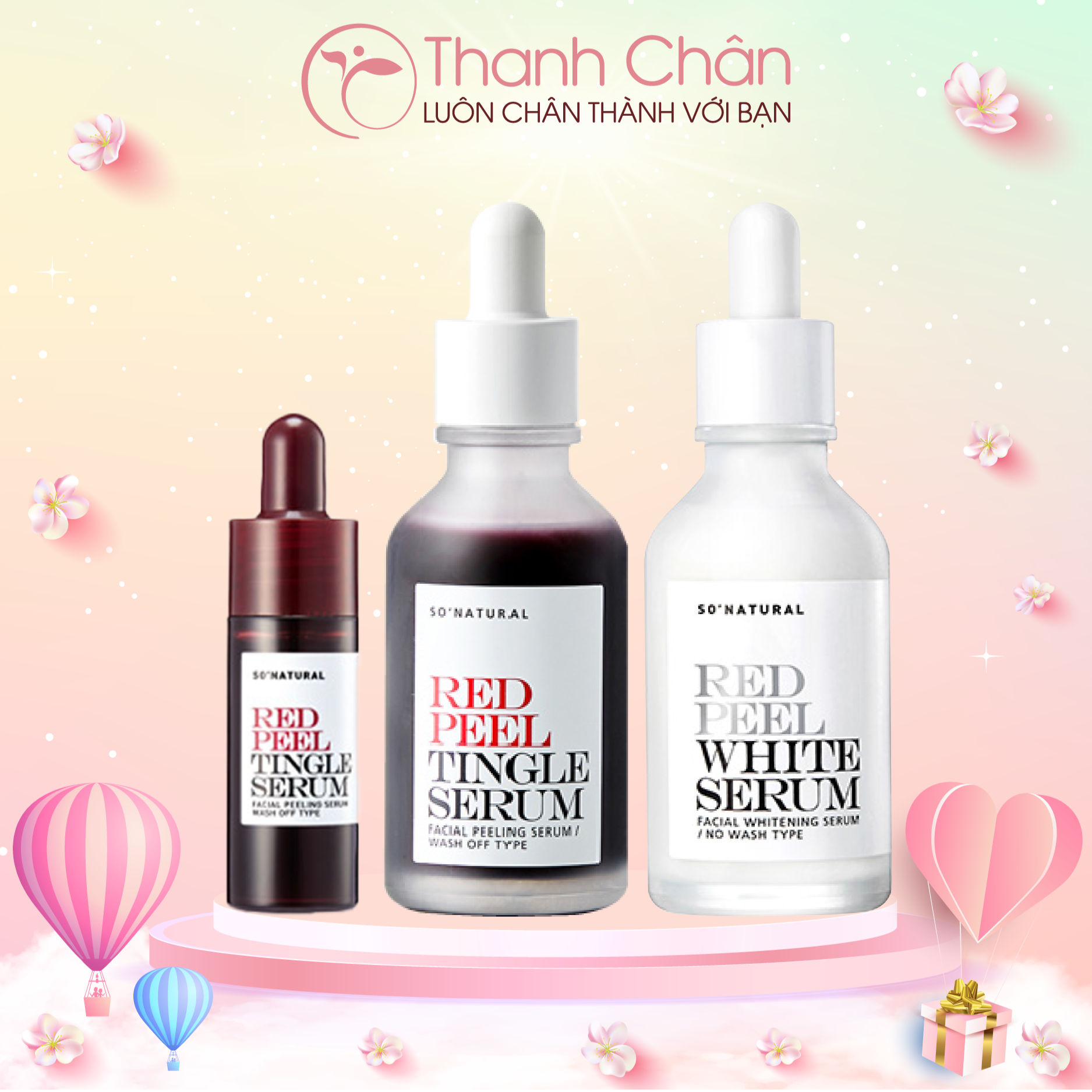Tinh chất peel da SO NATURAL Red Peel Tingle Serum 35ml