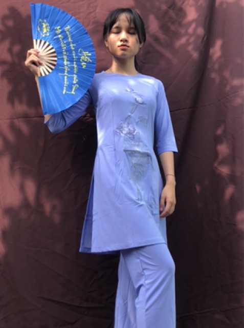 Bộ Đi Chùa Kết Tân Màu Lam