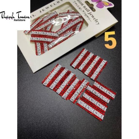 Charm đá dây,Charm nail,đá dây chữ phụ kiện charm trang trí móng làm nail - Phụ kiện đồ nail Thanh Tuấn