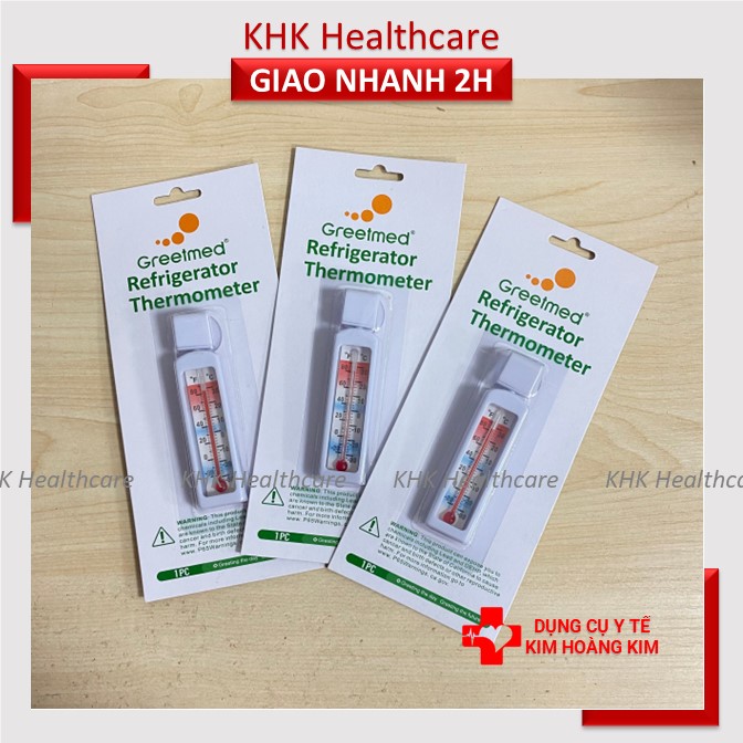 Nhiệt kế tủ lạnh Greetmed theo dõi nhiệt độ tủ lạnh và môi trường, có móc dính tiện lợi