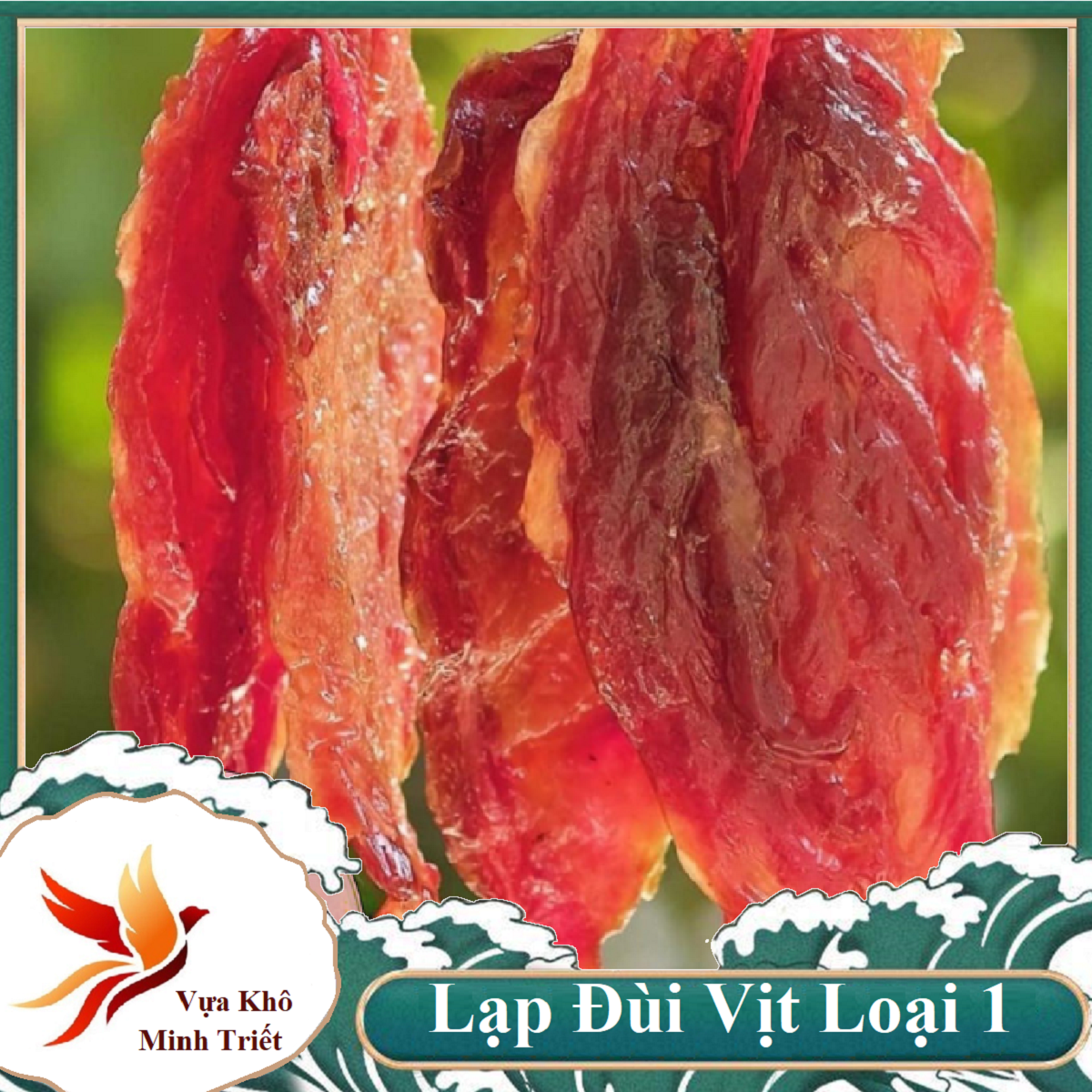 LẠP VỊT LOẠI 1 ĐẶC SẢN MINH TRIẾT,ĐƯỢC LÀM TỪ ĐÙI VỊT TƯƠI 500GR- Vựa khô Minh Triết