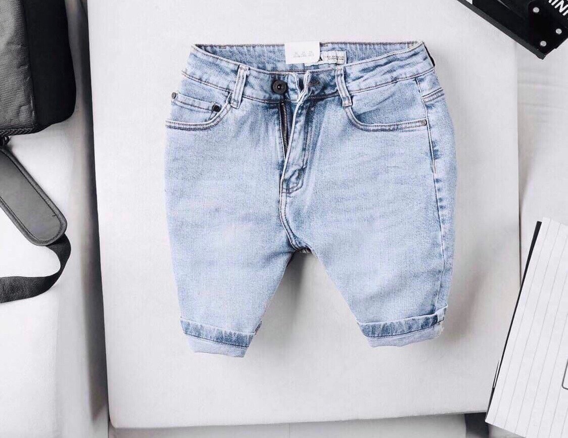 Quần short jean nam form chuẩn ôm boby - vải jean cao cấp 100% đẹp như hình alanafashion - qsjn24
