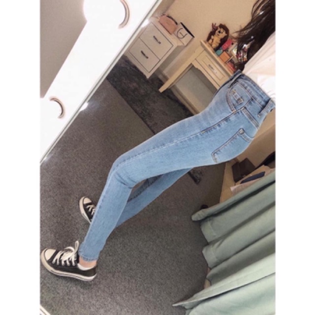 Quần Jeans Skinny Trơn Basic VNXK Móm Store