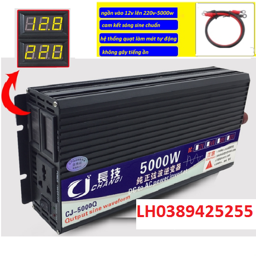 [Trả góp 0%]Bộ đổi điện sóng sine chuẩn 5000w