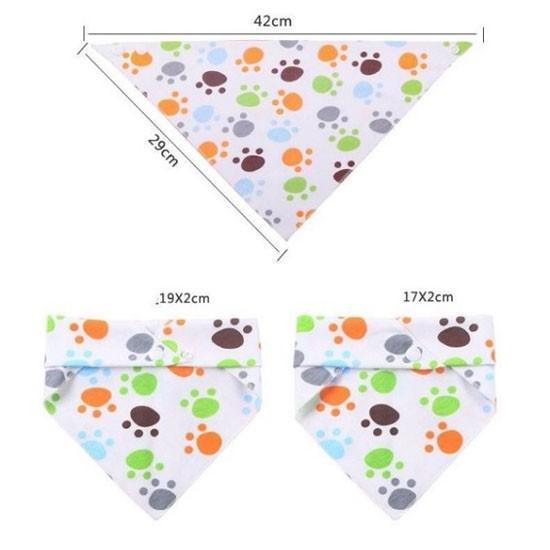 Khăn Yếm Tam Giác Cotton 2 Lớp Cúc Bấm