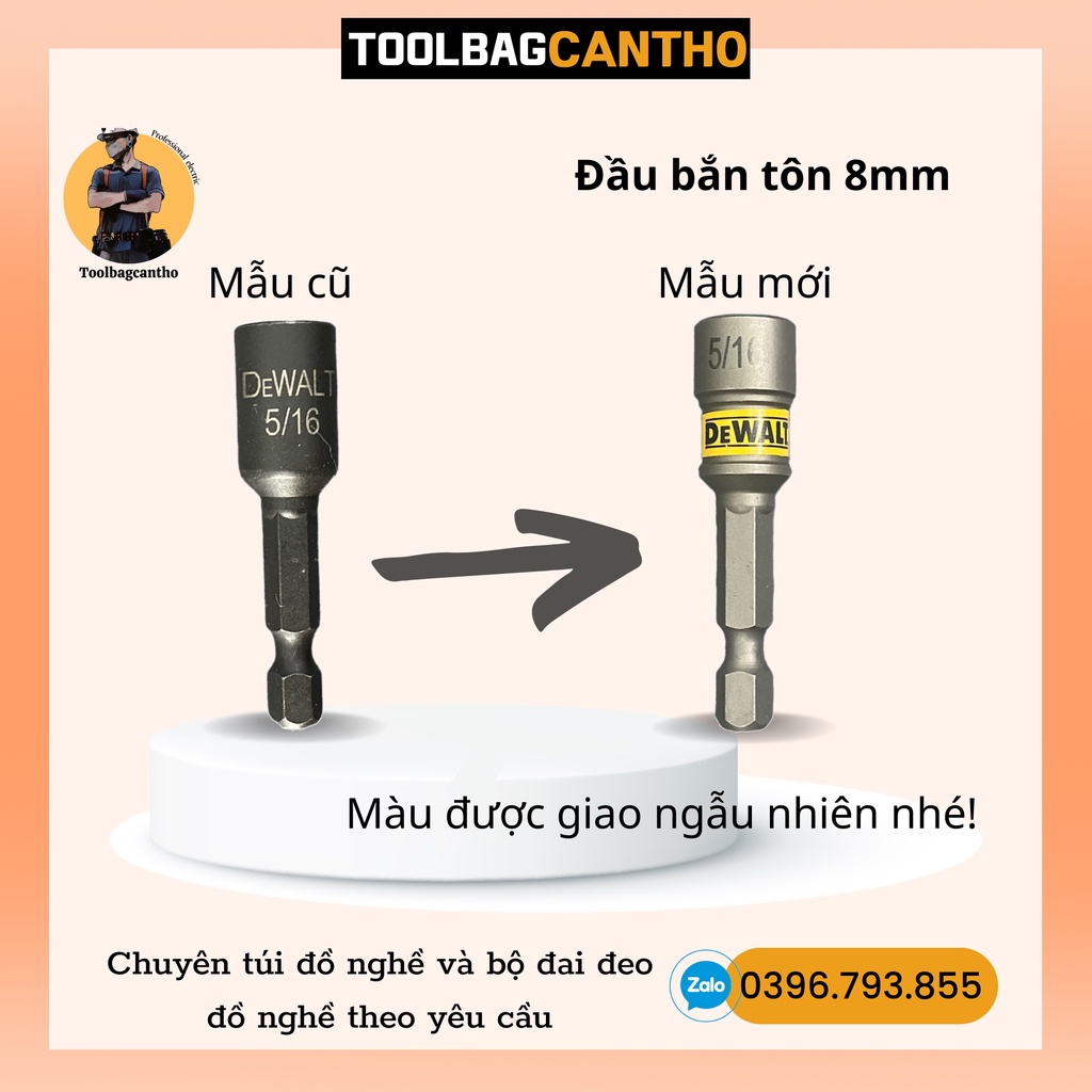 Đầu bắn tôn Dewalt chuẩn ngắn