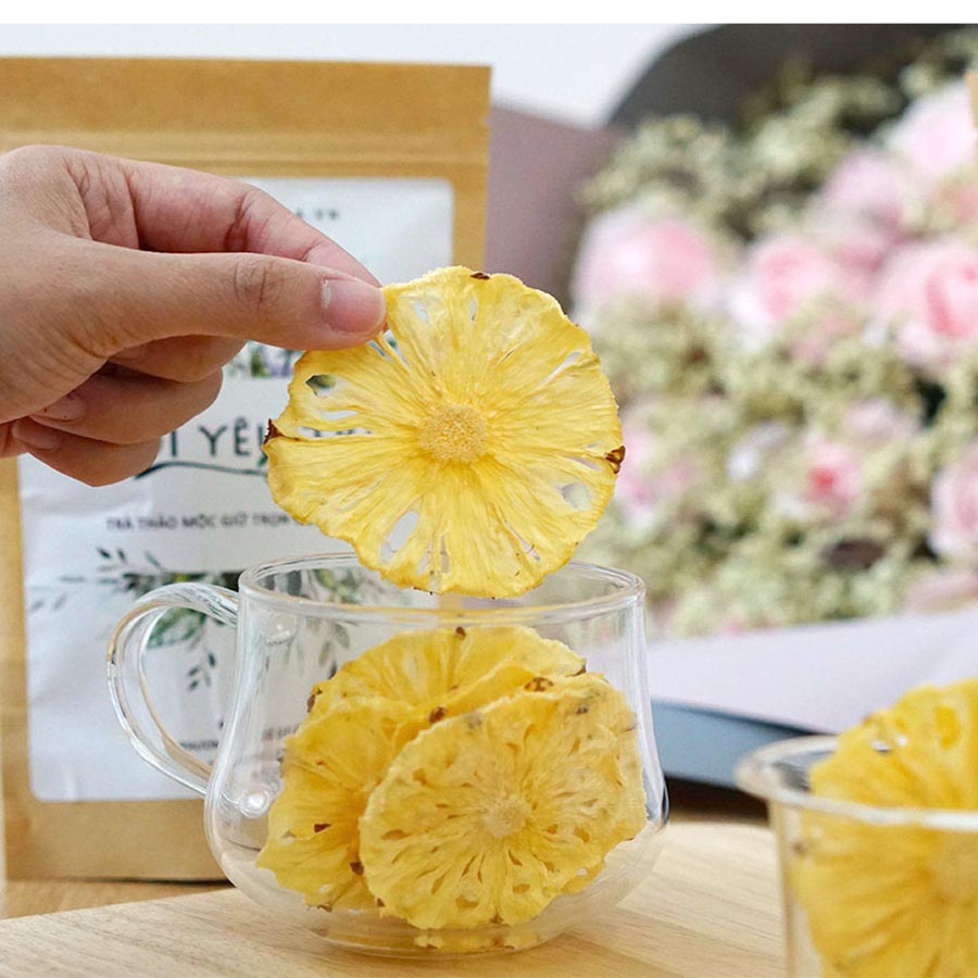 [HCM]Detox Dứa (Thơm/ Khóm) Sấy Khô - Trọng Lượng 100 Gram