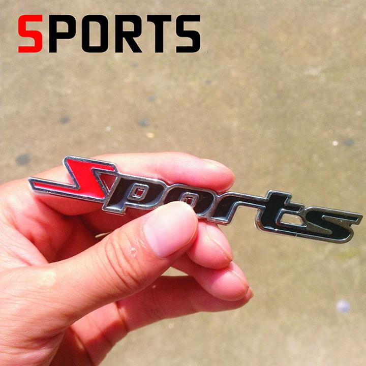 Tem chữ Sport thể thao dán xe ô tô