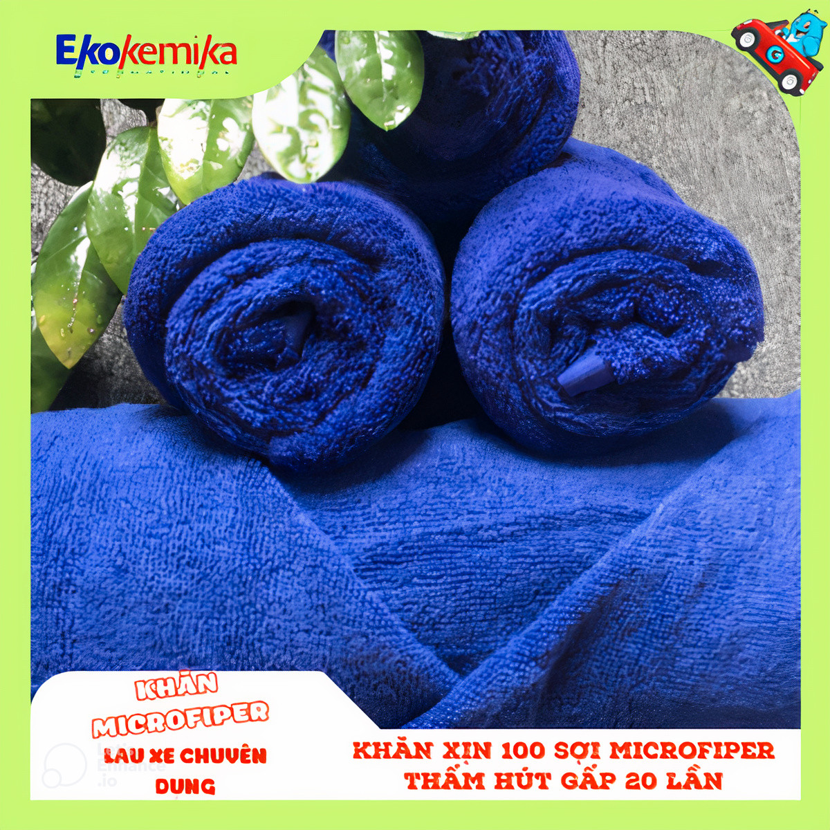 COMBO 3 KHĂN LAU CHUYÊN RỬA XE MICOFIBER