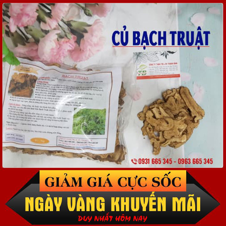 Củ bạch truật khô 500g loại đặc biệt - thảo dược thanh bình