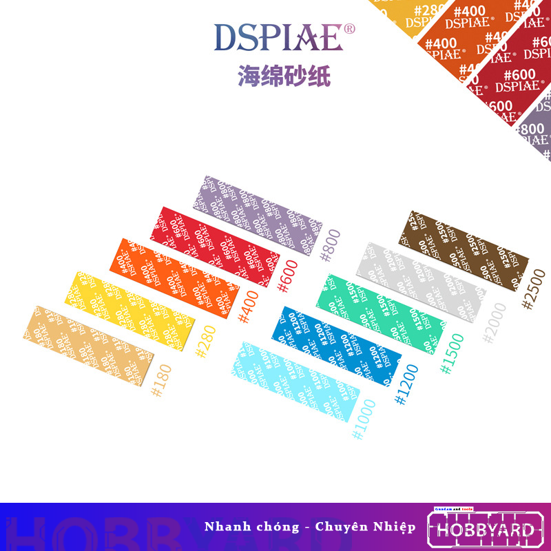 Giấy nhám xốp đánh bóng mô hình DSPIAE 2mm 3mm 5mm