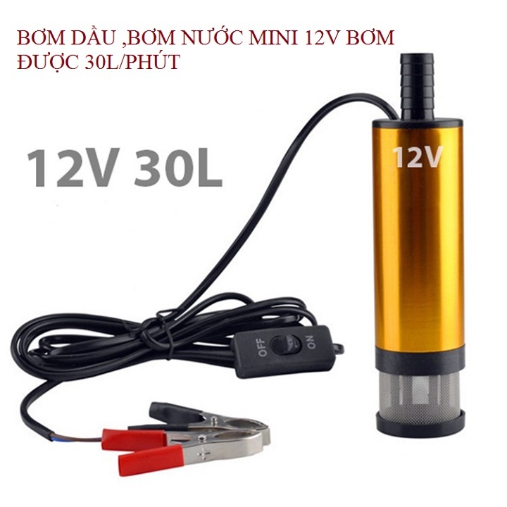 bơm chìm hút xăng dầu 12v - 30l/phút