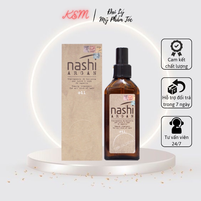 Tinh dầu dưỡng tóc nashi argan 100ml siêu bóng mượt tóc kem