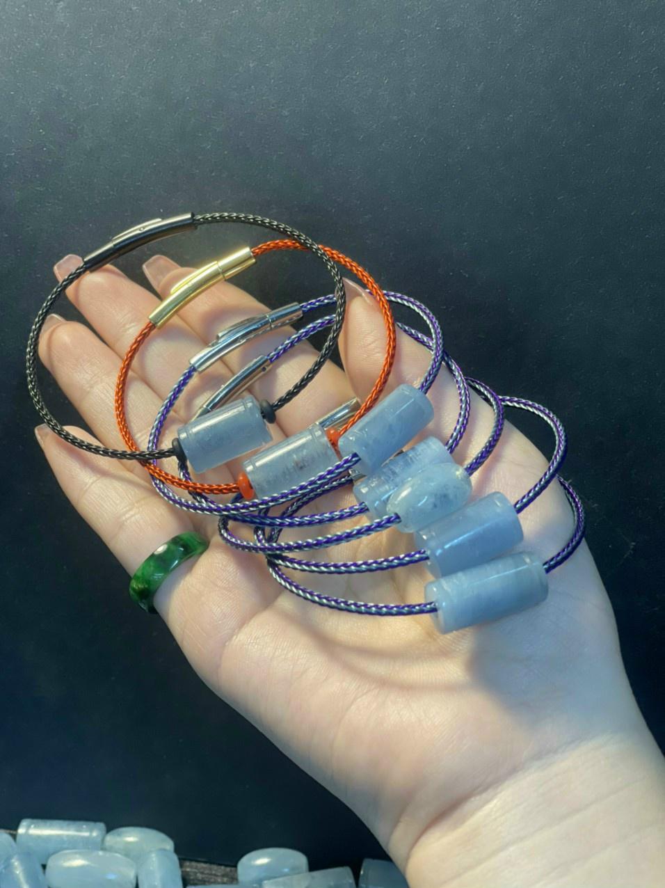 VÒNG TAY LU THỐNG AQUAMARINE VUÔNG