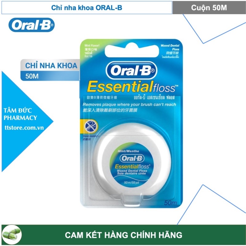 Chỉ nha khoa ORAL-B Essential floss [Cuộn 50m]