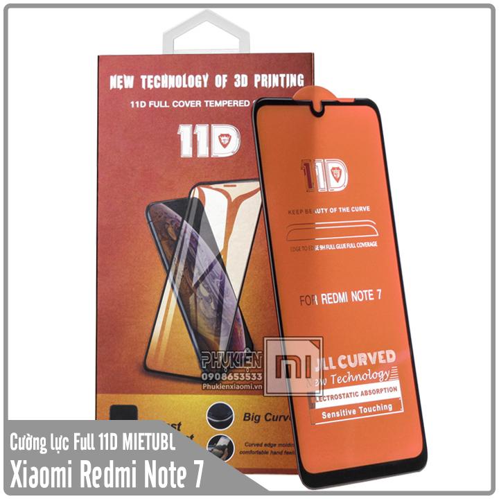 Kính cường lực 11D cho các dòng máy Xiaomi Redmi Note 9S / Note 9 Pro / Note 8 / Note 8 Pro / Redmi 7 / Redmi Note 7 /  Note 6 Pro / Note 5 Pro / Redmi K20 / Redmi 6 Pro / Poco F1  Full viền Đen MIETUBL