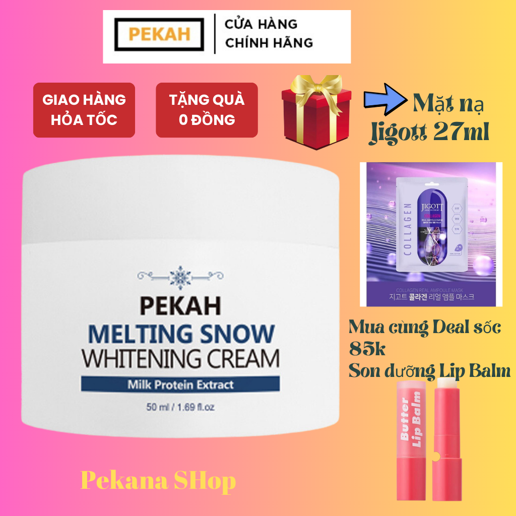 Kem Dưỡng Trắng Nâng Tone Da PEKAH Melting Snow Whitening Cream 50ml