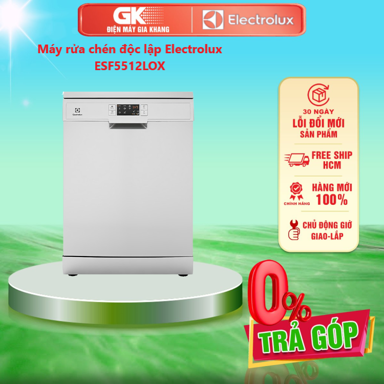 [Trả góp 0%] Máy rửa chén độc lập Electrolux ESF5512LOX