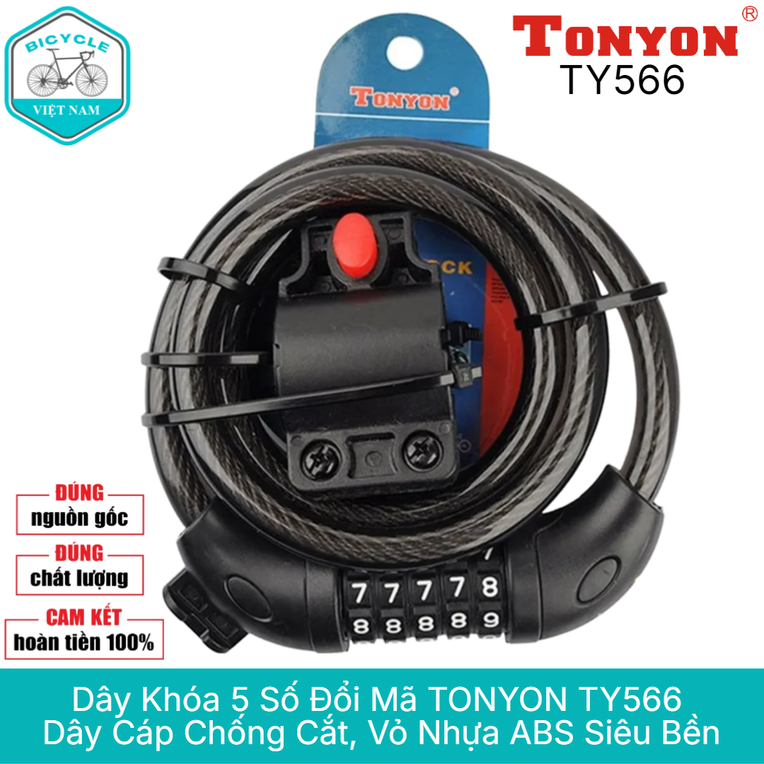 Tonyon Ty566 5-Digit Code Changing Bicycle Lock – Safe, Durable, Easy to Use