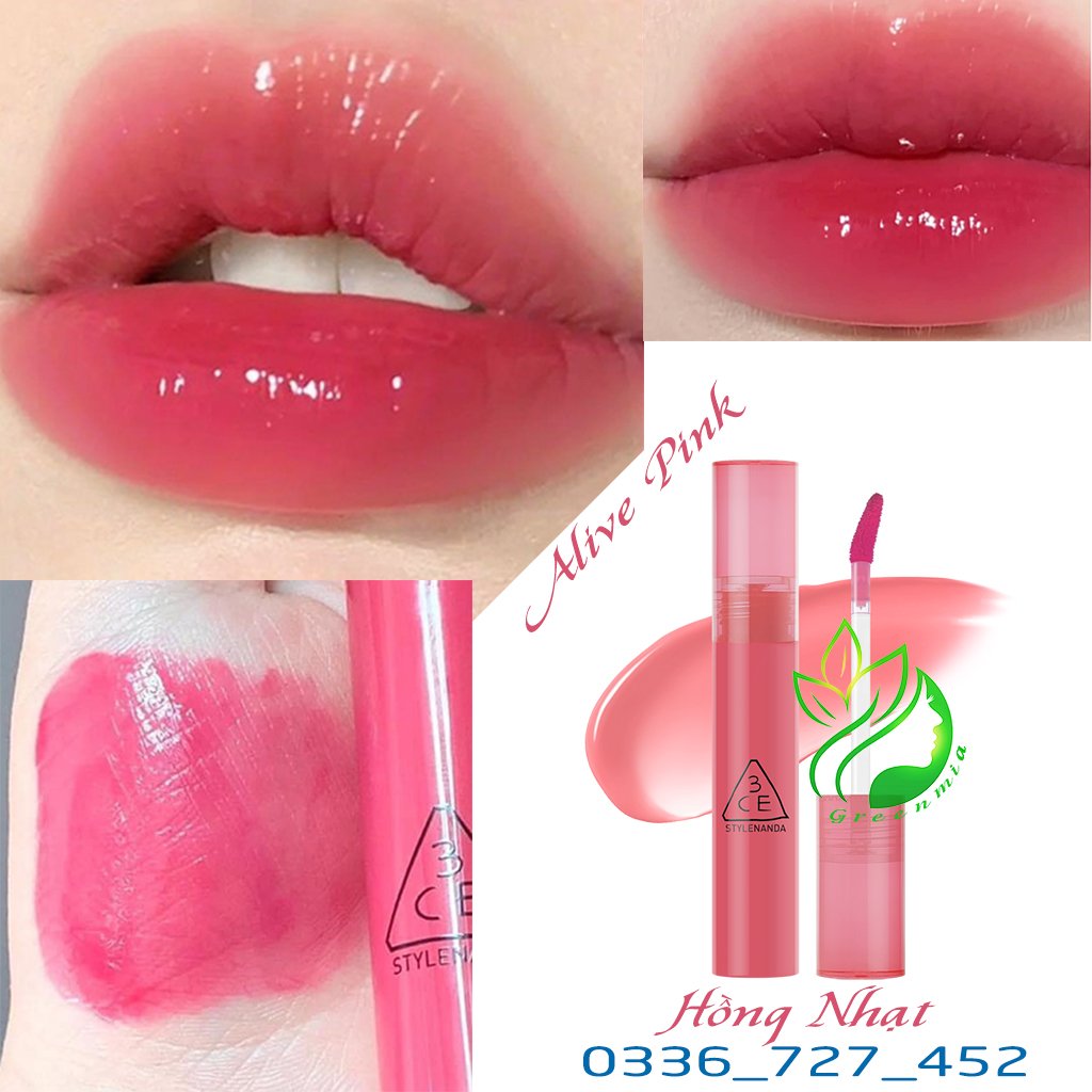 Son Tint Bóng Lì 3CE SYRUP LAYERING TINT ALIVE PINK [CHÍNH HÃNG CHECK HIDDEN TAG]